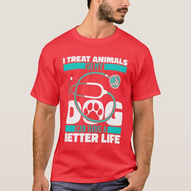 Veterinarian Dog friends girl T-Shirt (Front)