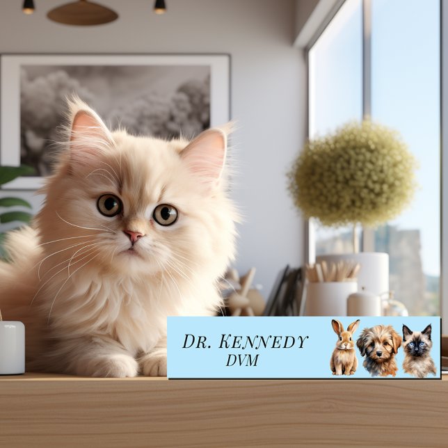 Veterinarian DVM Dog Cat Bunny Nameplate (Creator Uploaded)