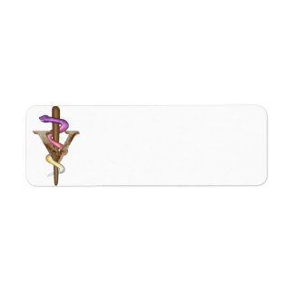 Veterinarian Emblem Return Address Label
