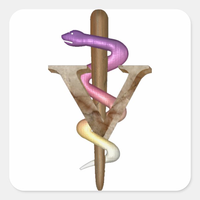 Veterinarian Emblem Square Sticker (Front)