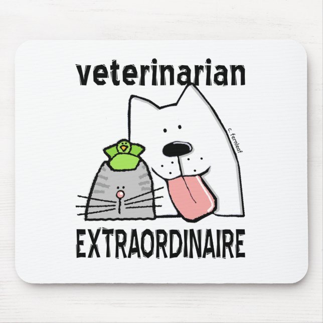 Veterinarian Extraordinaire Mouse Pad (Front)
