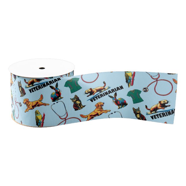 Veterinarian  grosgrain ribbon (Spool)