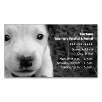Veterinarian / Kennel Puppy Magnetic Business Card