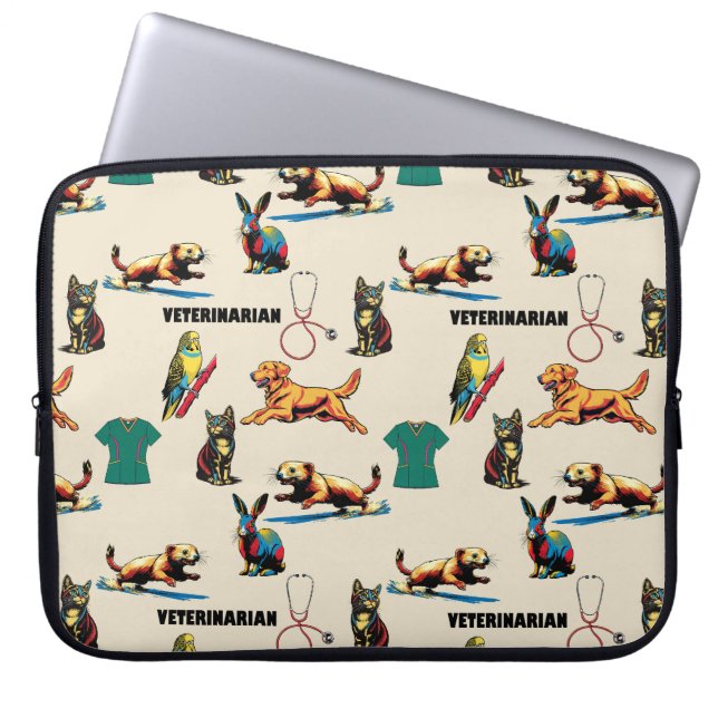 Veterinarian  laptop sleeve (Front)