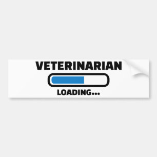 Veterinarian loading bumper sticker