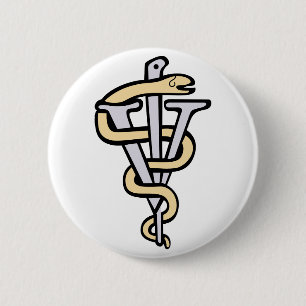 Veterinarian logo 6 cm round badge