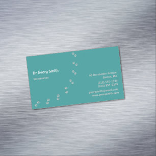 Veterinarian Magnetic Business Card