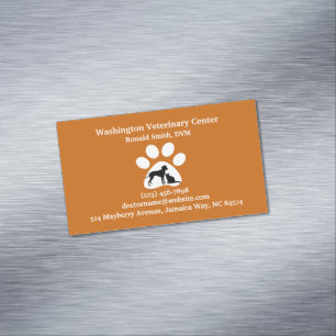 Veterinarian Magnetic Business Card