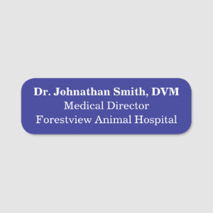 Veterinarian Name Job Title Business Name Tag
