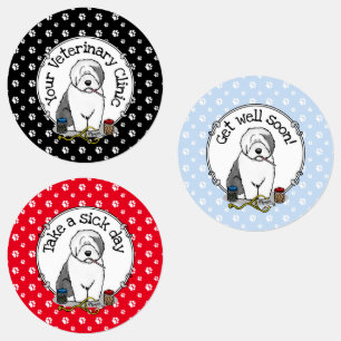 Veterinarian Old English Sheepdog Grey 1 Cute Vet