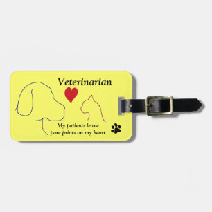 Veterinarian - Paw Prints on My Heart #2 Luggage Tag
