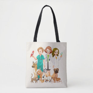 Veterinarian People Background Tote Bag