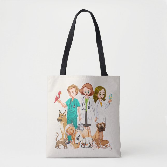 Veterinarian People Background Tote Bag (Front)