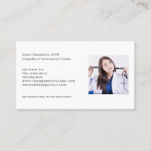 Veterinarian Photo Business & Appointment Reminder Card