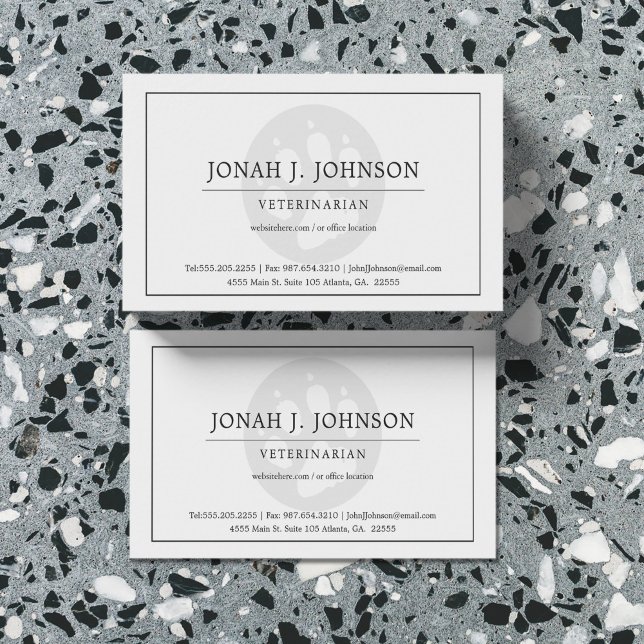 Veterinarian Professional | Dog Paw Business Card (Creator Uploaded)