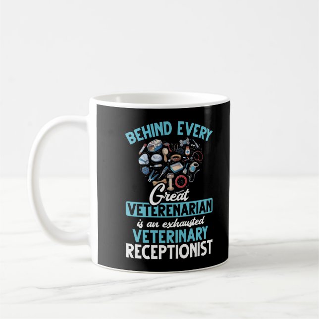 Veterinarian Receptionist Animal Veterinary Love Coffee Mug (Left)