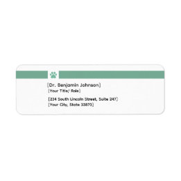 Veterinarian Return Address Labels Template