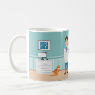 Veterinarian Room Vet Man Pet Doctor Custom Name Coffee Mug
