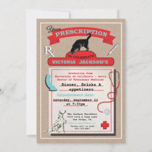 Veterinarian School Graduation Invitation