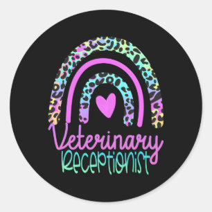 Veterinarian Secretary Veterinary Receptionist Rai Classic Round Sticker