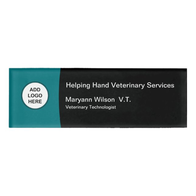 Veterinarian Services Logo Name Tag (Front)
