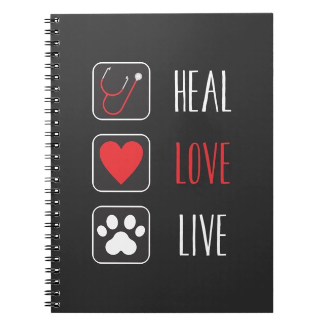 Veterinarian Student Vet Tech Veterinary Animal Notebook (Front)
