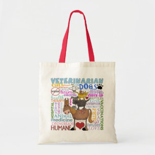 Veterinarian-Subway Art Vet Terms Tote Bag