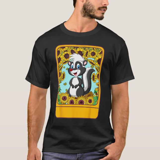 Veterinarian Sunflower Skunk Tee  For Pet  Ideas (Front)