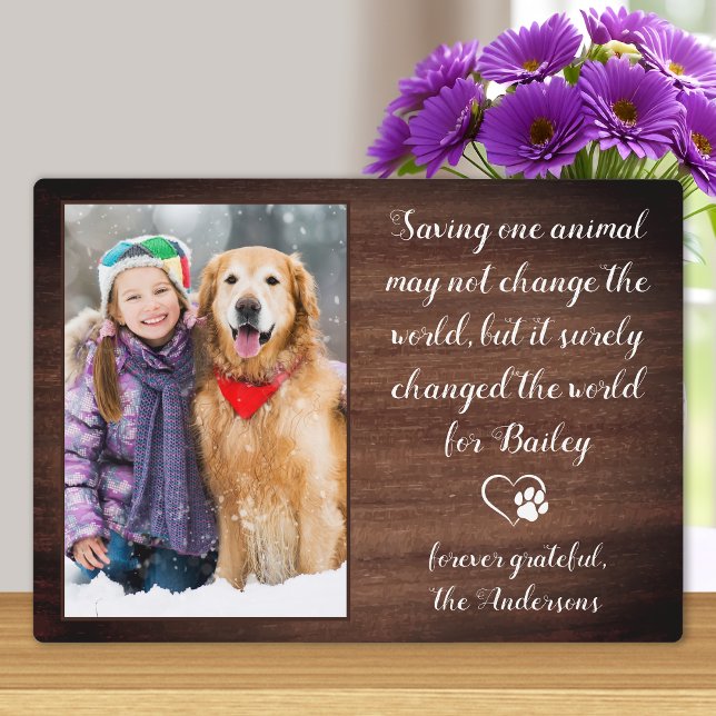 Veterinarian Thank You Personalised Pet Photo Plaque (Creator Uploaded)