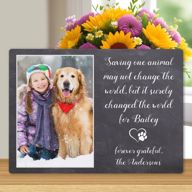 Veterinarian Thank You Veterinary Dog Pet Photo Plaque (Creator Uploaded)