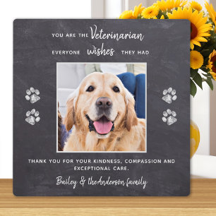 Veterinarian Thank You Veterinary Pet Photo Plaque