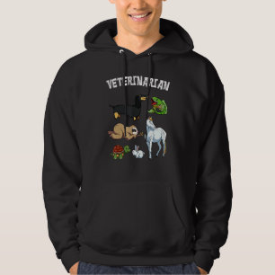 Veterinarian Vet Cute Dog Sloth Rabbit Horse Fish Hoodie