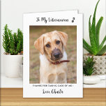 Veterinarian Veterinary Personalised Pet Dog Photo Thank You Card<br><div class="desc">Say 'Thank You' to your wonderful veterinarian with a cute personalised pet photo card from the dog! "To My Veterinarian... Thanks for taking care of me!" Personalise with the dog's name & favourite photo. Personalise the inside with your special message or delete to handwrite. COPYRIGHT © 2020 Judy Burrows, Black...</div>
