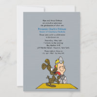 Veterinarian With Dog Graduation Invitation