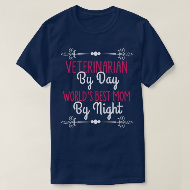 Veterinarian Worlds Best Mum T-Shirt (Design Front)