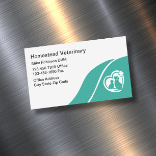 Veterinary Animal Hospital Doctor  Magnetic Business Card