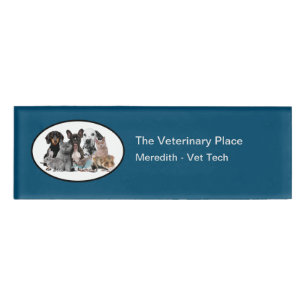 Veterinary Animal Hospital Staff Name Tags