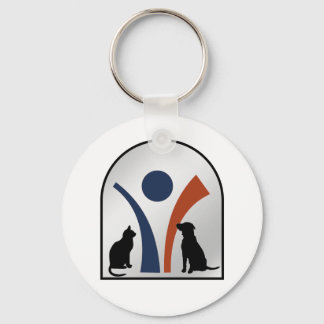 Veterinary Animal Logo with Cat and Dog Key Ring