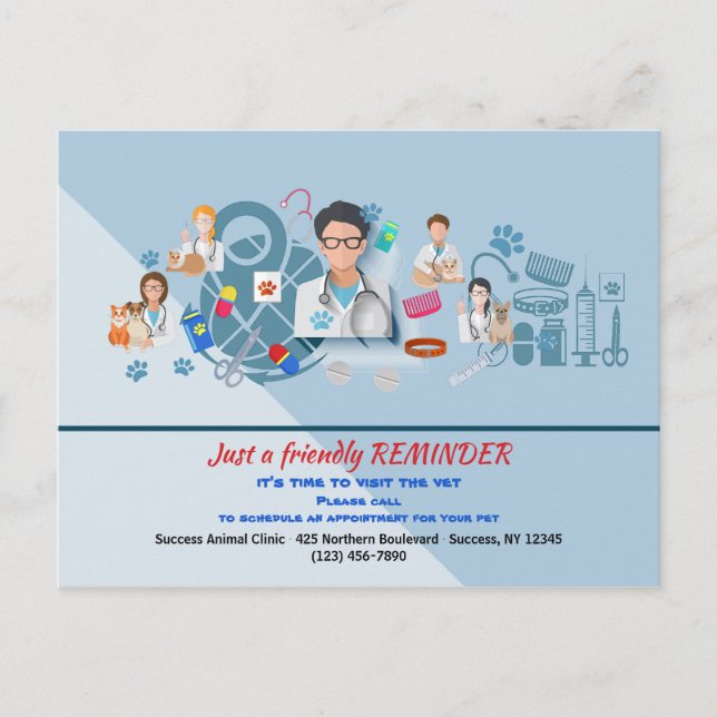 Veterinary Appointment Reminder Postcard (Front)