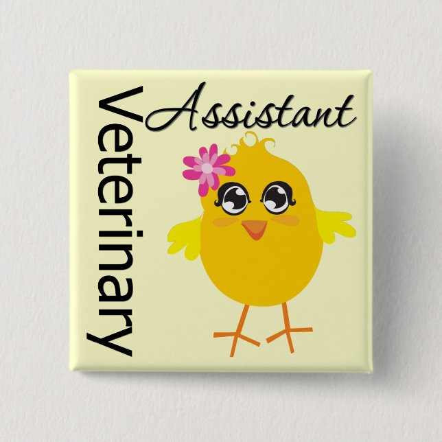 Veterinary Assistant 15 Cm Square Badge (Front)