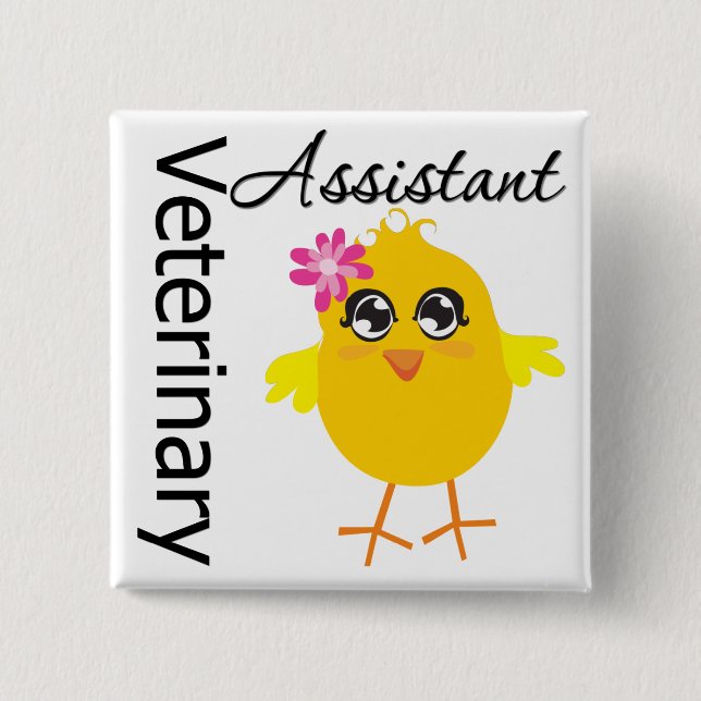 Veterinary Assistant 15 Cm Square Badge (Front)