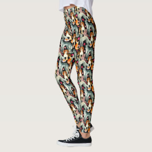 Veterinary Assistant Cats Dogs Pattern Leggings