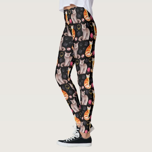 Veterinary Assistant Cats Pattern 2 Leggings (Left)