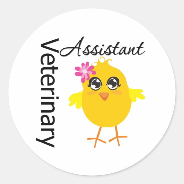Veterinary Assistant Classic Round Sticker (Front)