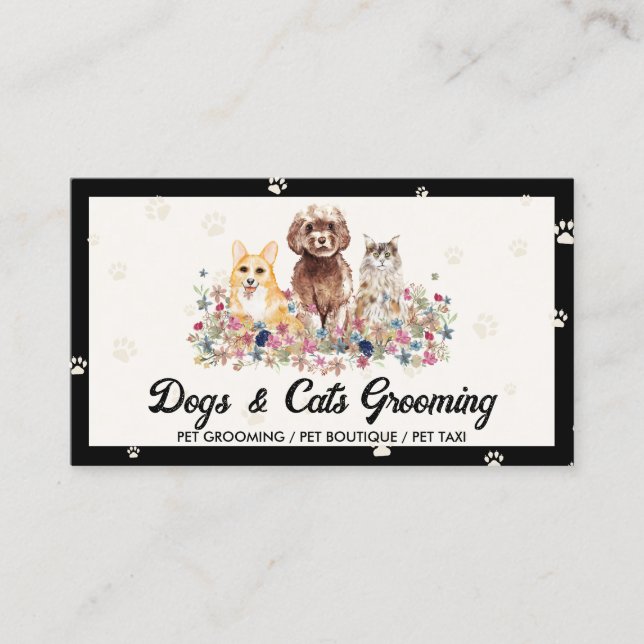Veterinary Assistant Clinic Contact Business Card (Front)