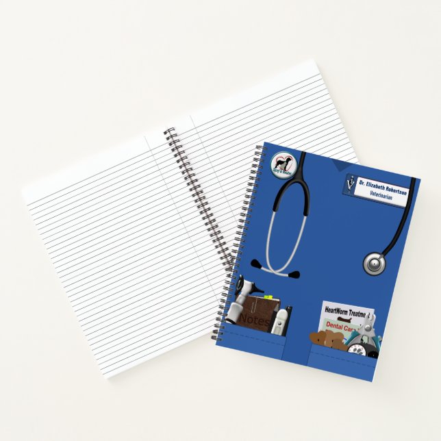 Veterinary Blue Pockets Design Notebook (Inside)