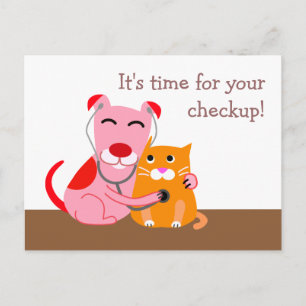 Veterinary Checkup Reminder Postcard
