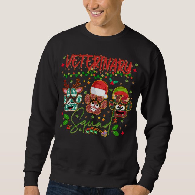 Veterinary Christmas Squad Veterinarians Coworkers Sweatshirt (Front)