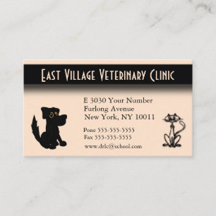 Veterinary Clinic Appointment Back Business Card