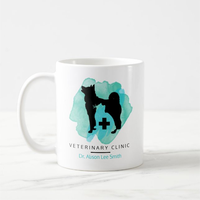 Veterinary Clinic Cross Veterinarian  Coffee Mug (Left)